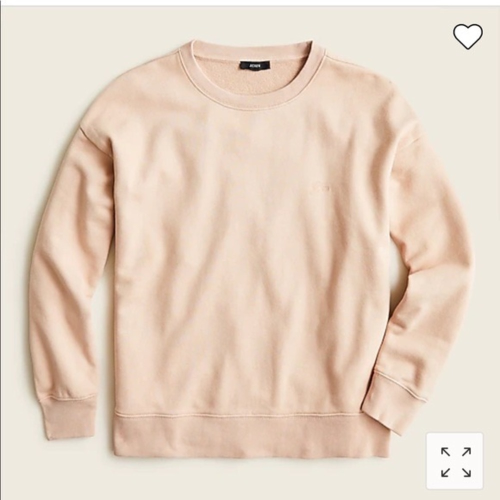 J Crew University Terry Logo Sweatshirt in Luxury Camel
